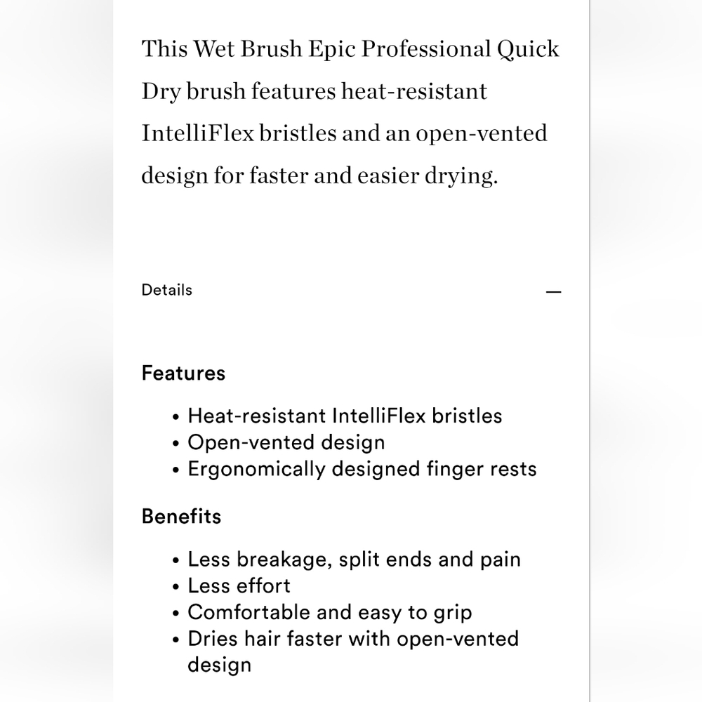 WET brush-pro EPIC Professional Quick Dry Brush Black - Picture 3 of 7